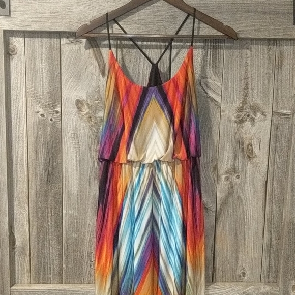 Women's multi color Venus maxi dress - Picture 3 of 4
